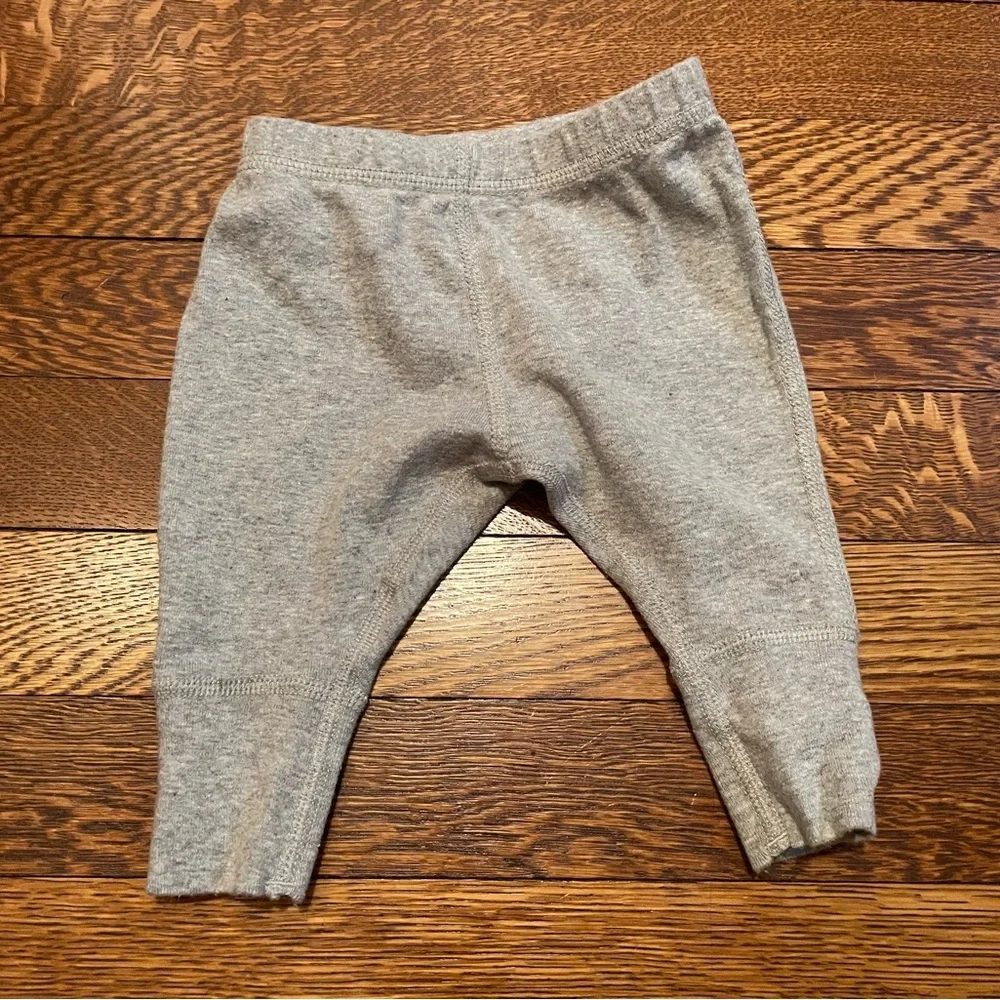 Hanna Andersson Moon & Back Gray Organic Cotton Leggings Size 0-3 Months